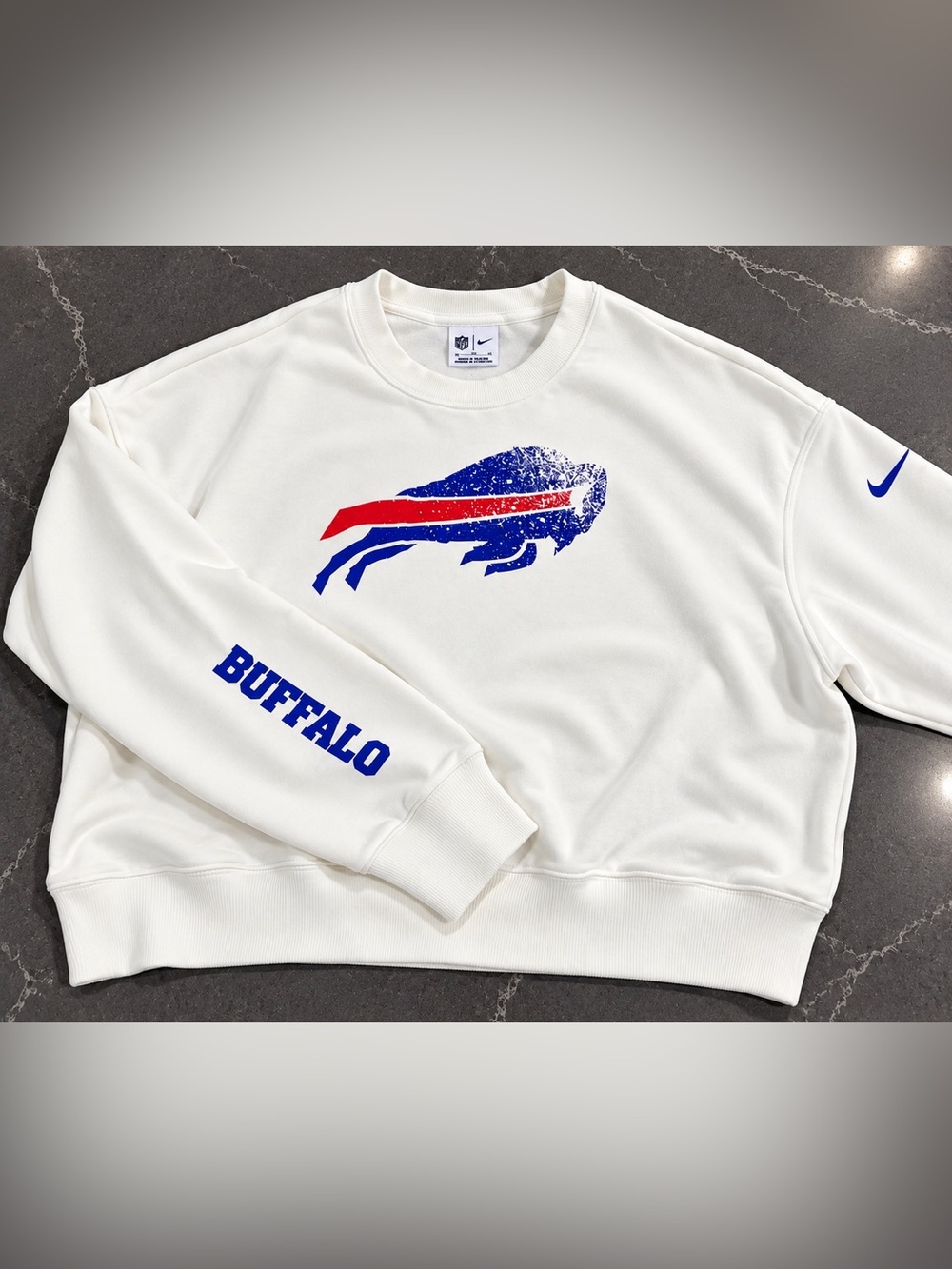 Buffalo Bills Nike White Rivalries Collection limited edition sweatshirt